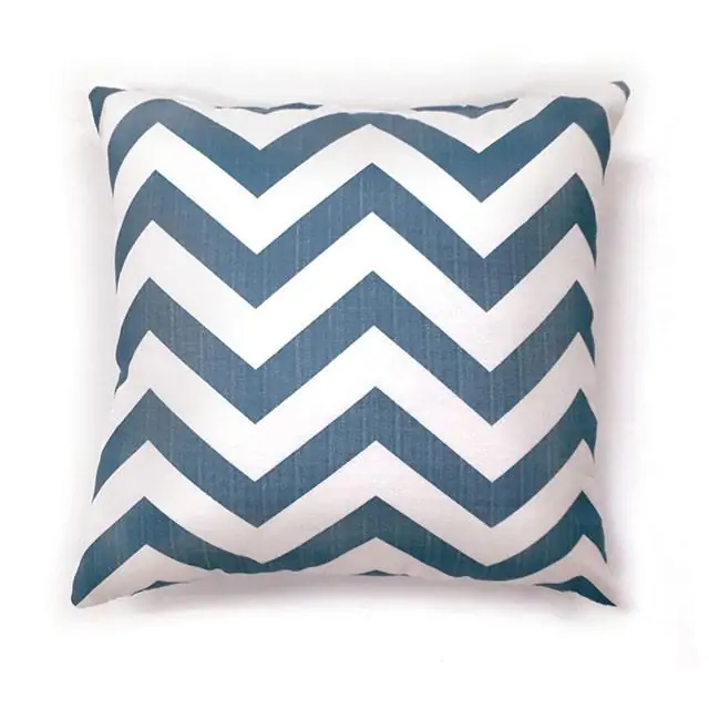 ZOE 18" X 18" Pillow, Blue Chevron (2/CTN) - FOA East