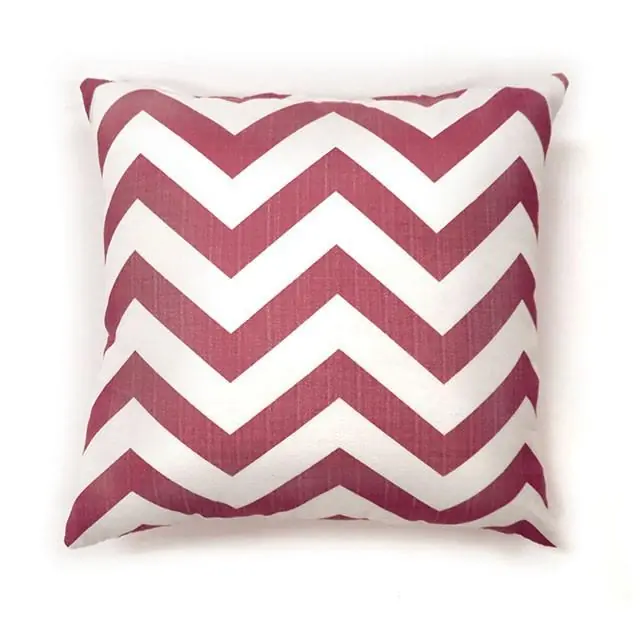Zoe Red Chevron 18" X 18" Pillow, Red Chevron (2/CTN) - FOA East