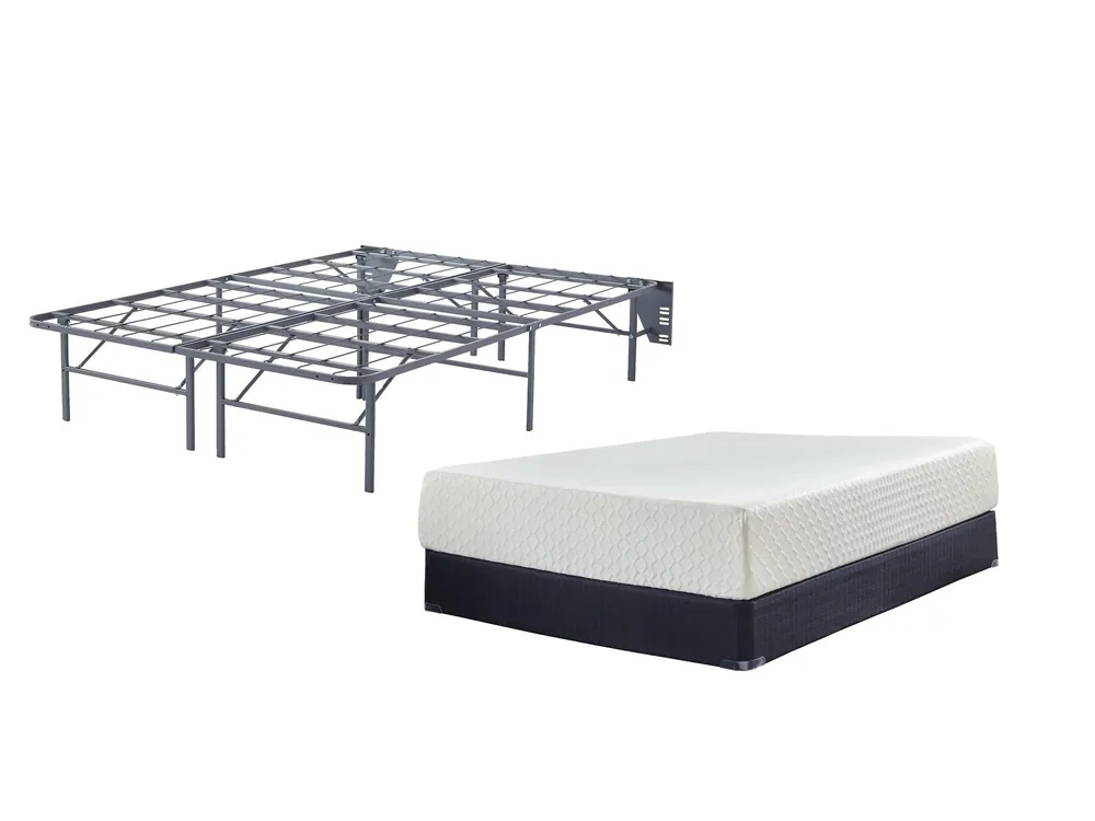 Chime 12 Inch Memory Foam Mattress Package - Ashley Furniture