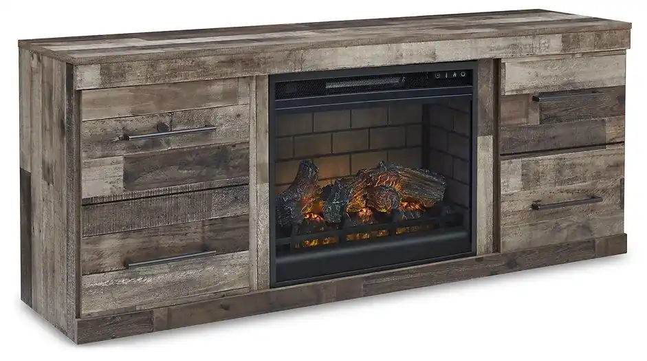 Derekson TV Stand with Electric Fireplace - Ashley Furniture