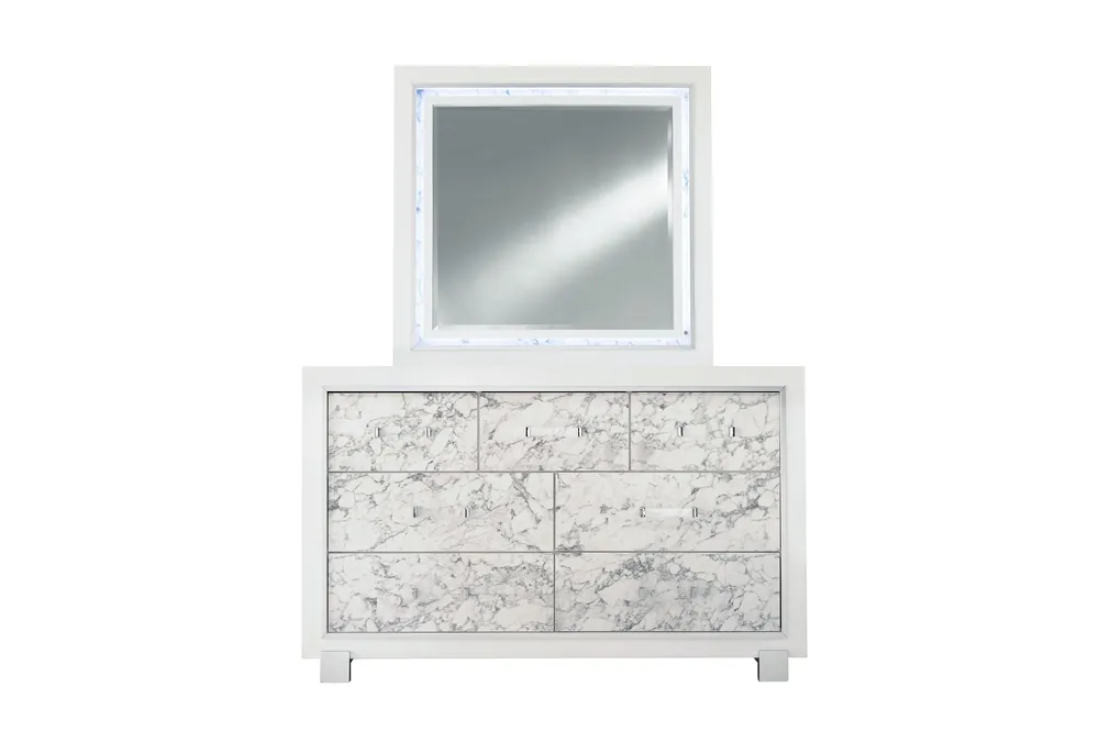 SANTORINI WHITE DRESSER - Global Furniture USA