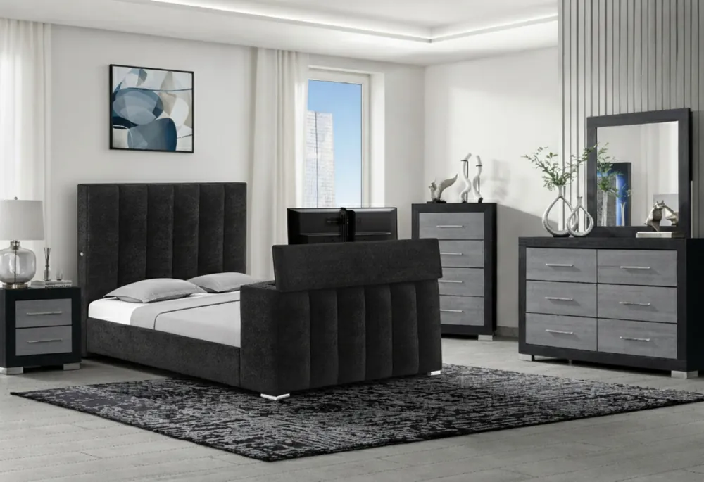 SERENITY/EMMA ONYX KING BED GROUP - Global Furniture USA