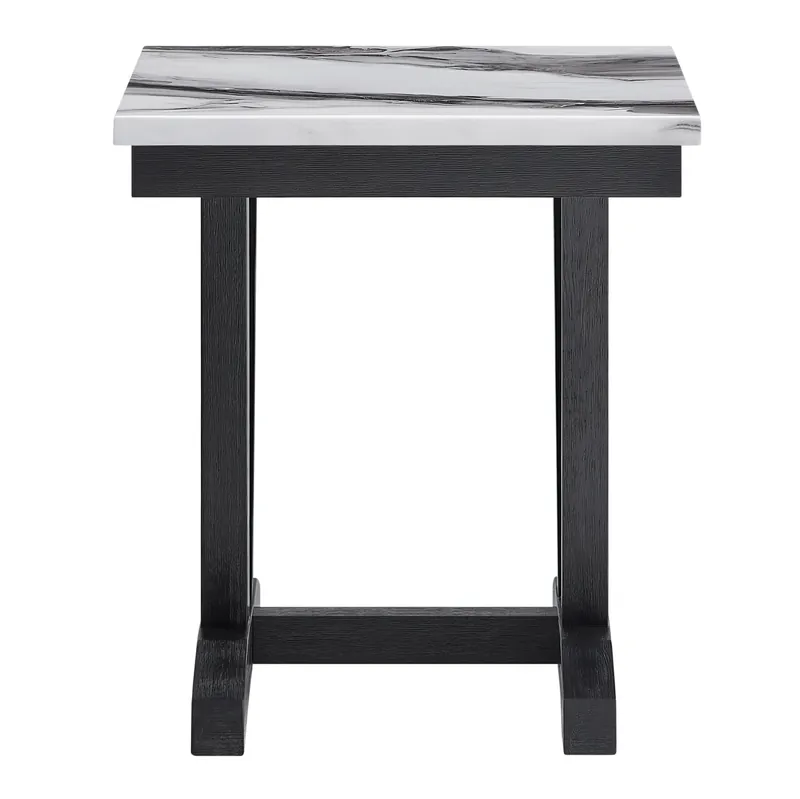 T1319 BLK/WHT END TABLE - Global Furniture USA
