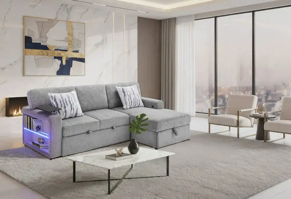 U0214 GREY SOFA BED - Global Furniture USA