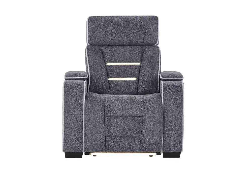 U1895 GREY P2 RECLINER WITH IS AND LED - Global Furniture USA