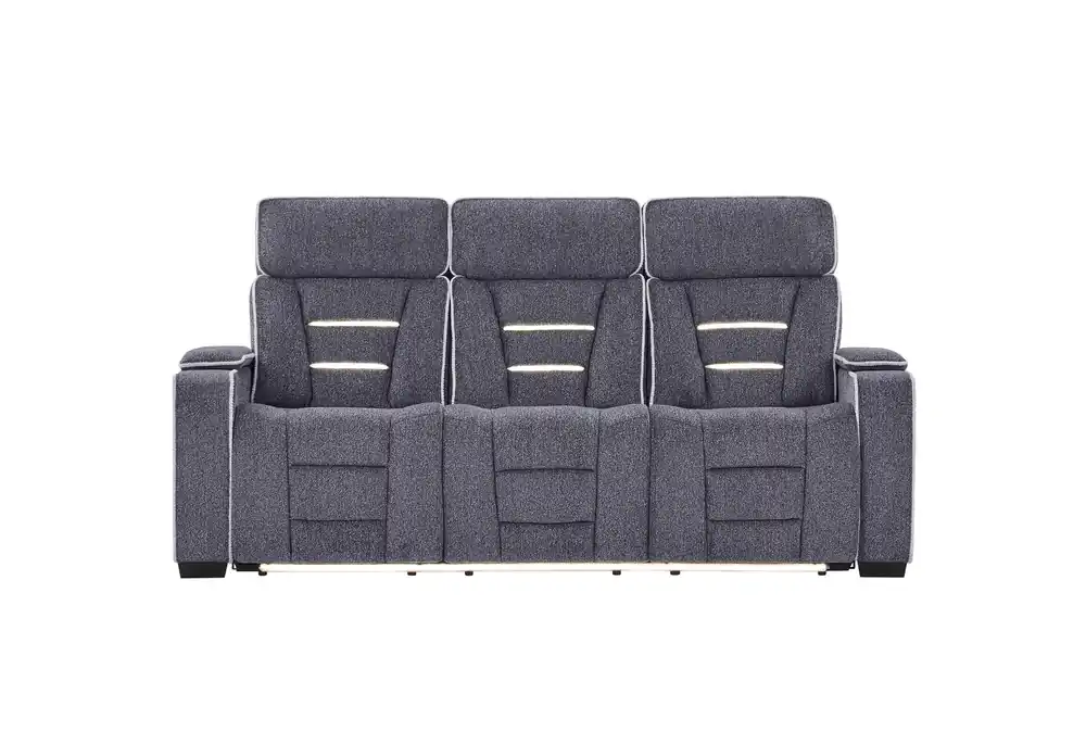 U1895 GREY P2 RECLINING SOFA WITH IS AND LED - Global Furniture USA