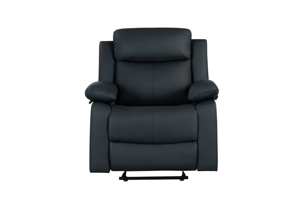 U6026 BLACK PU 72A GLIDER RECLINER WITH LED - Global Furniture USA