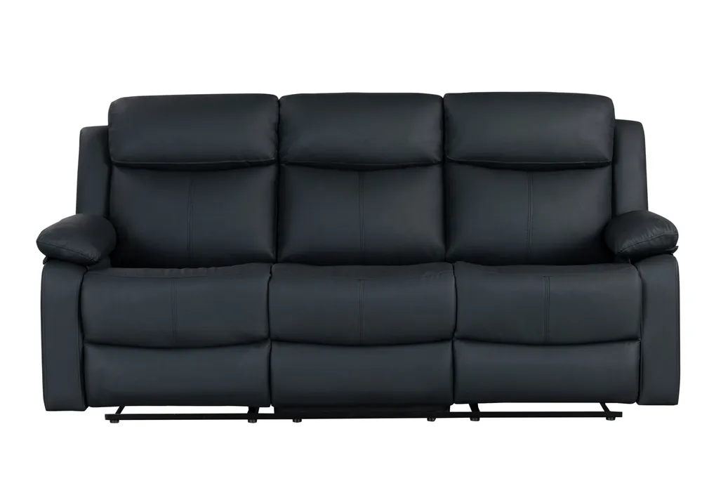 U6026 BLACK PU 72A RECLINING SOFA WITH LED - Global Furniture USA