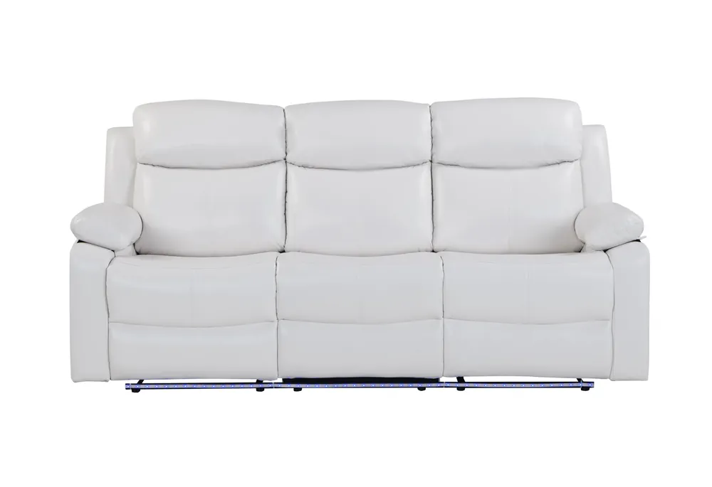 U6026 BLANCHE WHITE RECLINING SOFA WITH LED - Global Furniture USA