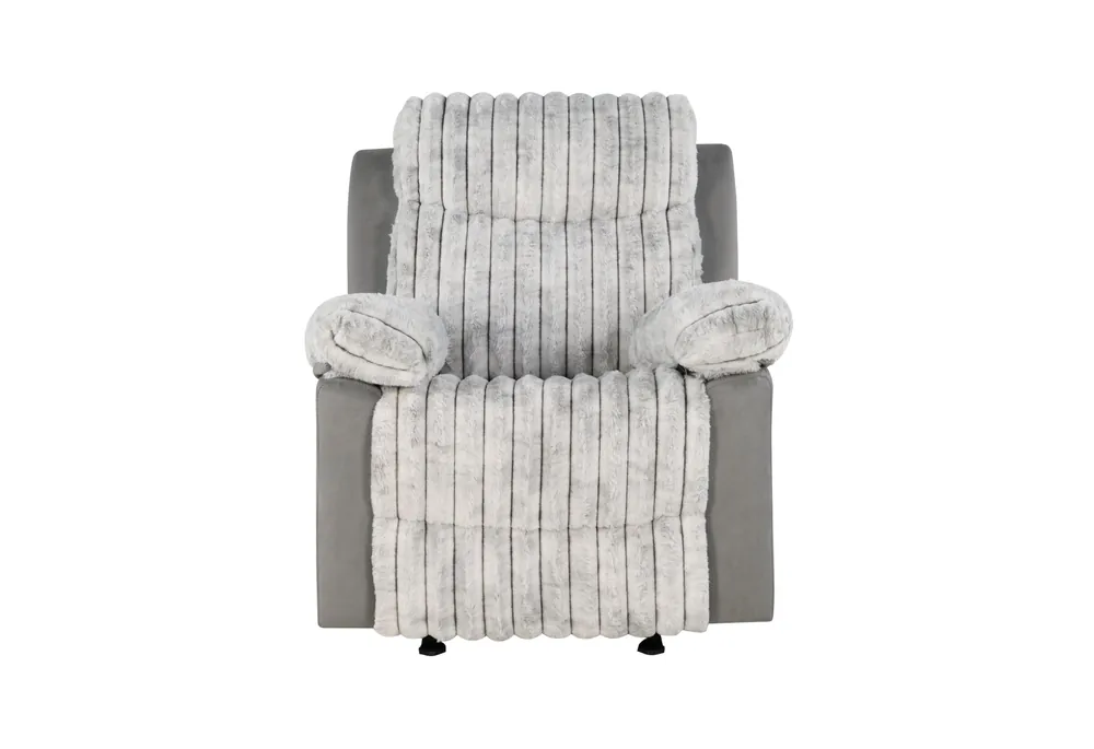 U6028 GREY GLIDER RECLINER - Global Furniture USA
