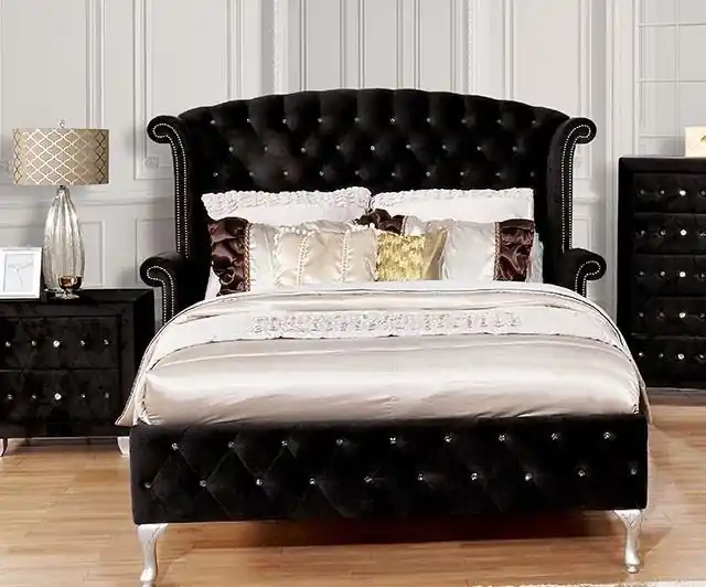 Alzire Black Cal.King Bed - FOA East