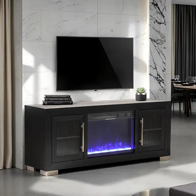 Ashbourne 60" TV Stand w/ Fire Place - FOA East
