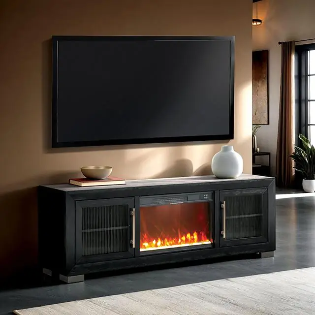 Ashbourne 72" TV Stand w/ Fire Place - FOA East