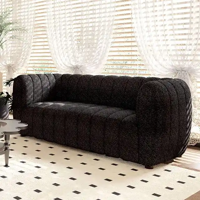 AVERSA Loveseat, Black - FOA East