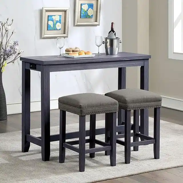 Caerleon 3 & 4 Piece Counter Ht. Set Gray & Blue - FOA East