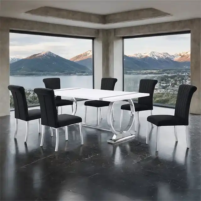 Holbaek 5 Pc 80" Dining Table Set - FOA East