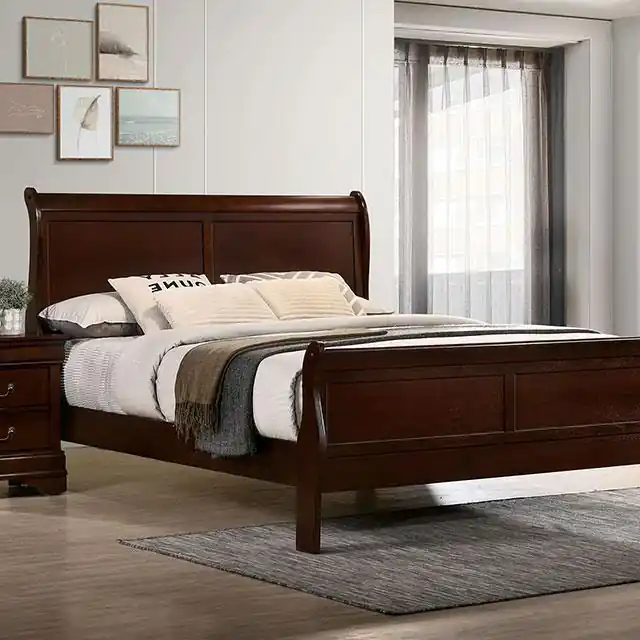 Louis Philippe Full, Twin, Full, & King Bed Black, Grey, Brown & White - FOA East