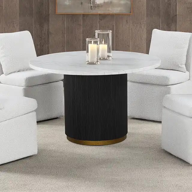 Varde Round Dining Marble Table - FOA East