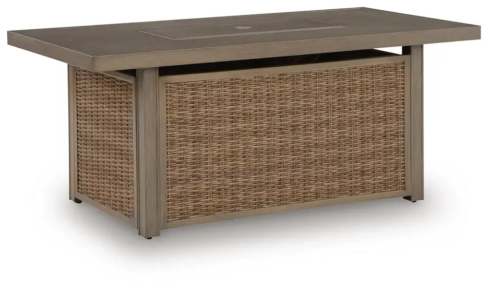 Laguna Heights Outdoor Fire Pit Table - Ashley Furniture