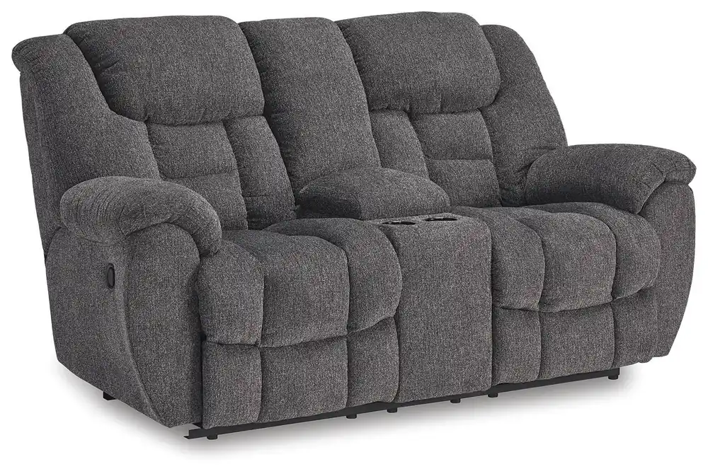 Foreside Reclining Loveseat with Console - Ashley Furniture