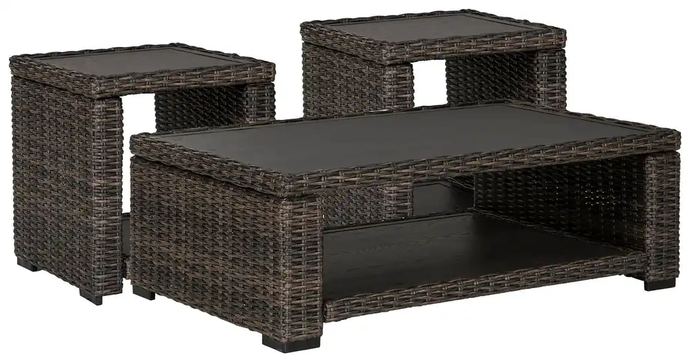 Grasson Lane Outdoor Occasional Table Set - Ashley Furniture