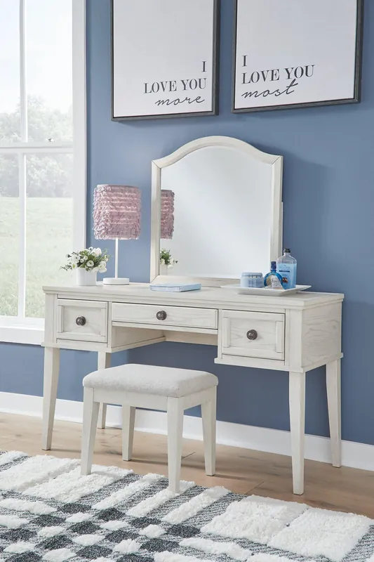 Robbinsdale Mirrored Vanity with Bench - Ashley Furniture