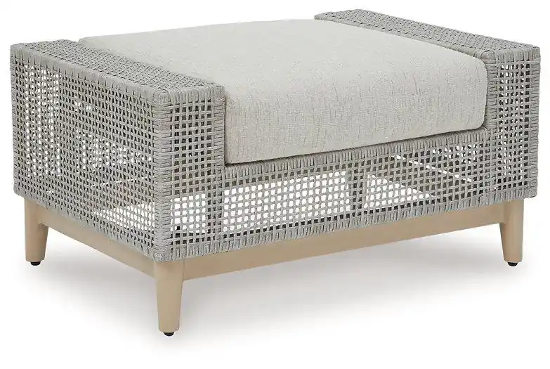 Seton Creek Outdoor Ottoman with Cushion - Ashley Furniture