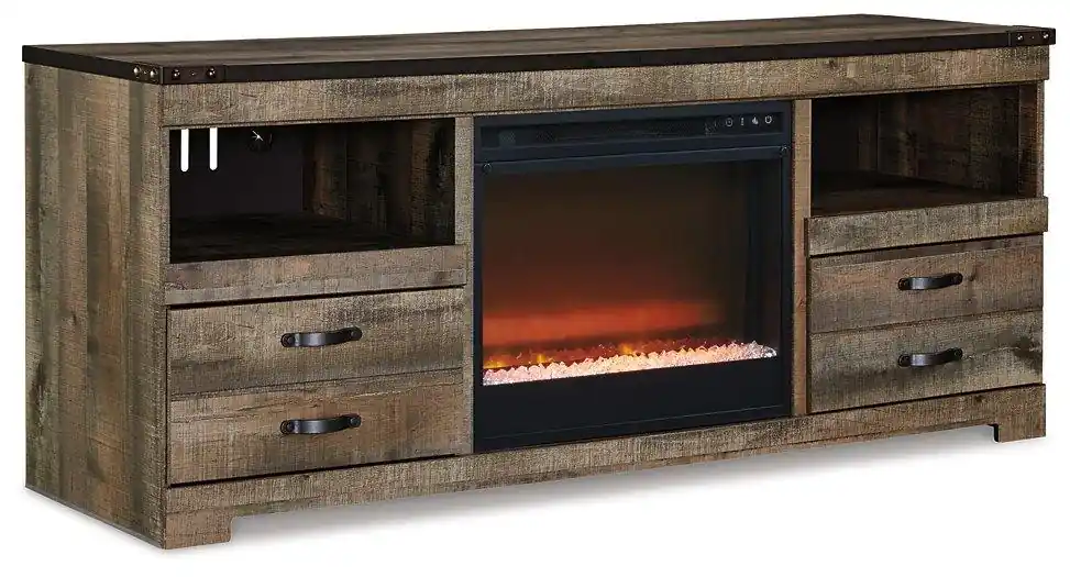 Trinell 63" TV Stand with Electric Fireplace - Ashley Furniture