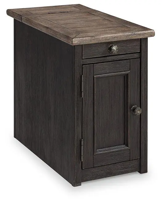Tyler Creek Chairside End Table with USB Ports & Outlets - Ashley Furniture