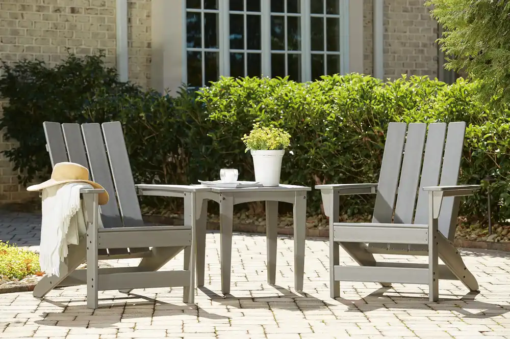 Visola Outdoor Adirondack Chair Set with End Table - Ashley Furniture