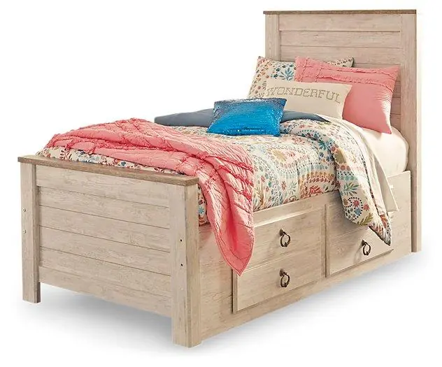 Willowton Bed with 2 Storage Drawers - Ashley Furniture
