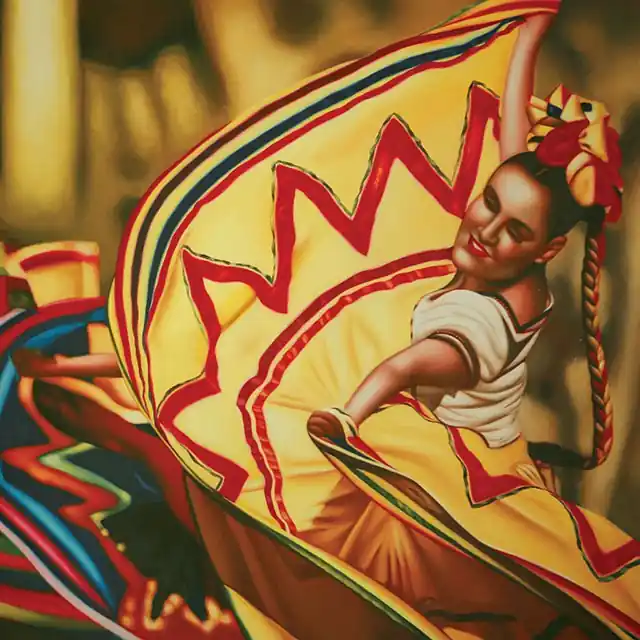 Danza Folklorica Printed Canvas Painting - FOA East