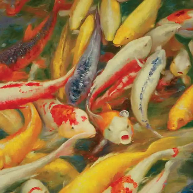 Koi Printed Canvas Painting - FOA East