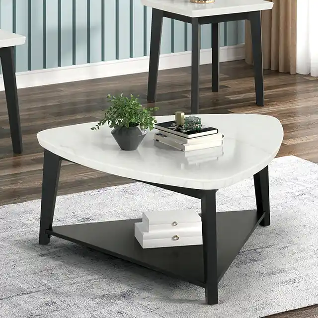 Thisted Triangle Marble Coffee Table - FOA East