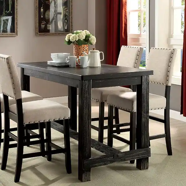 Sania 4 Pc Counter Ht Table Set with Bench - FOA East