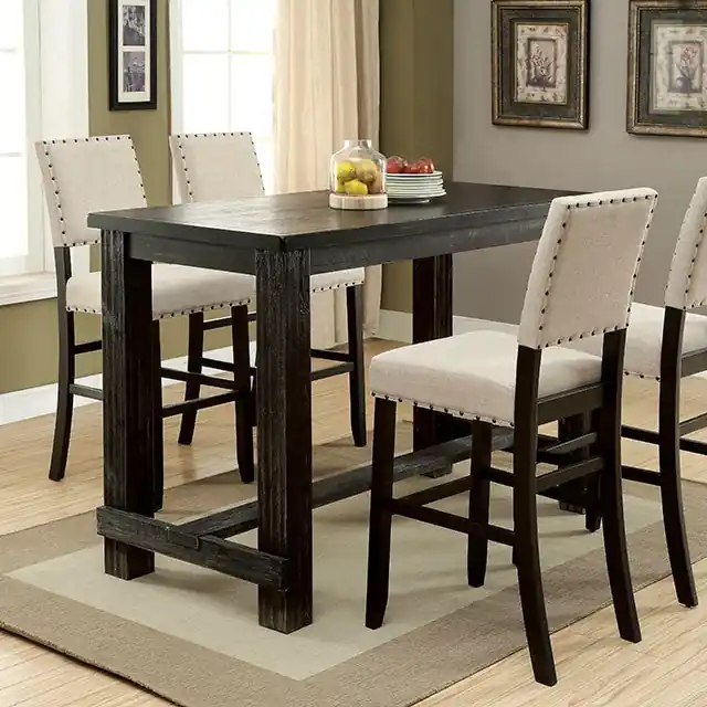 Sania 5 Pc Bar Table Set Black - FOA East