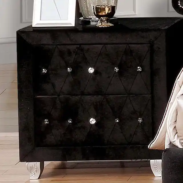 Alzire Black & Blue Night Stand - FOA East
