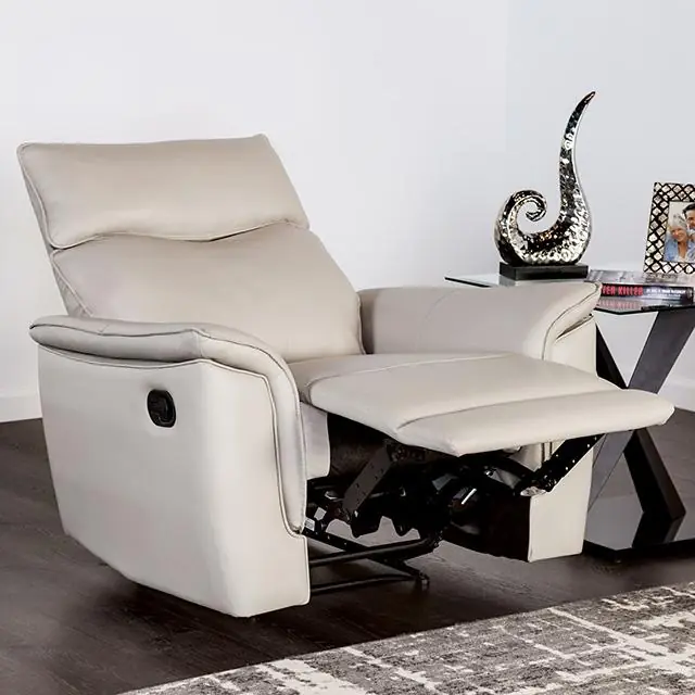 Bienne Recliner Chair White & Black - FOA East