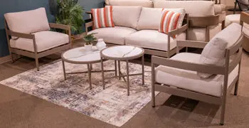 Bluff Trail Outdoor Love/Chairs/Tables Set (Set of 5) - Ashley Furniture