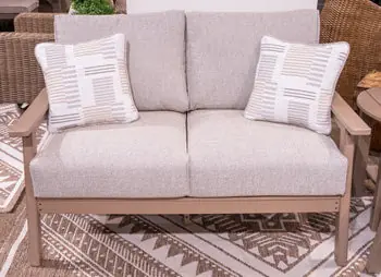 Grover Beach Outdoor Loveseat with Cushion - Ashley Furniture