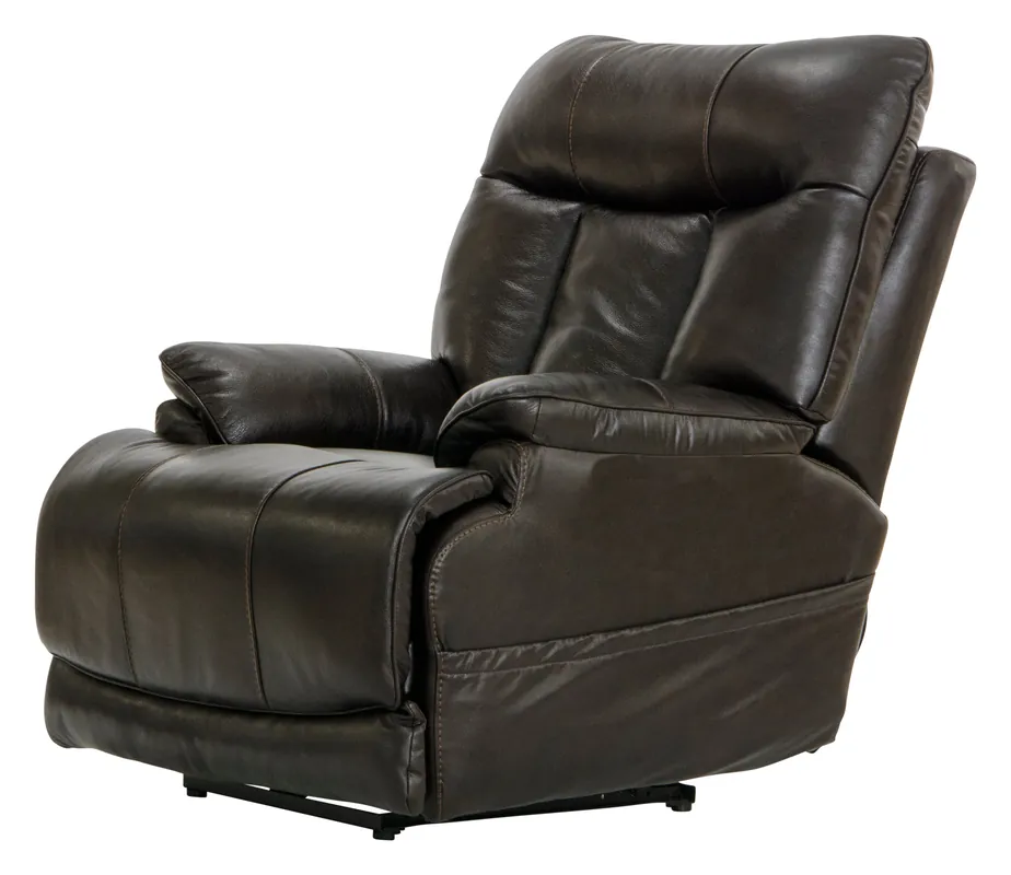 Naples Power Headrest Power Lay Flat Recliner w/Extended Ottoman - Catnapper