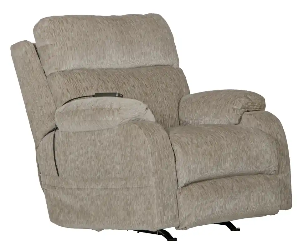 Refresher Power Headrest Power Rocker Recliner w/CR3 Heat/Msg/Lumbar - Catnapper