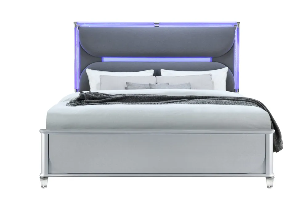 Lando Silver Bed - Global Furniture USA