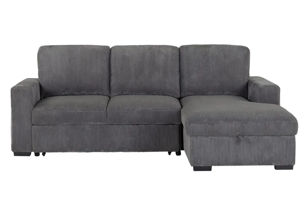 U2660 Grey L Sectional Pullout - Global Furniture USA