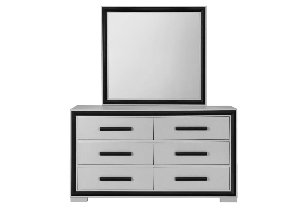 AMELIA GREY BLACK MIRROR - Global Furniture USA