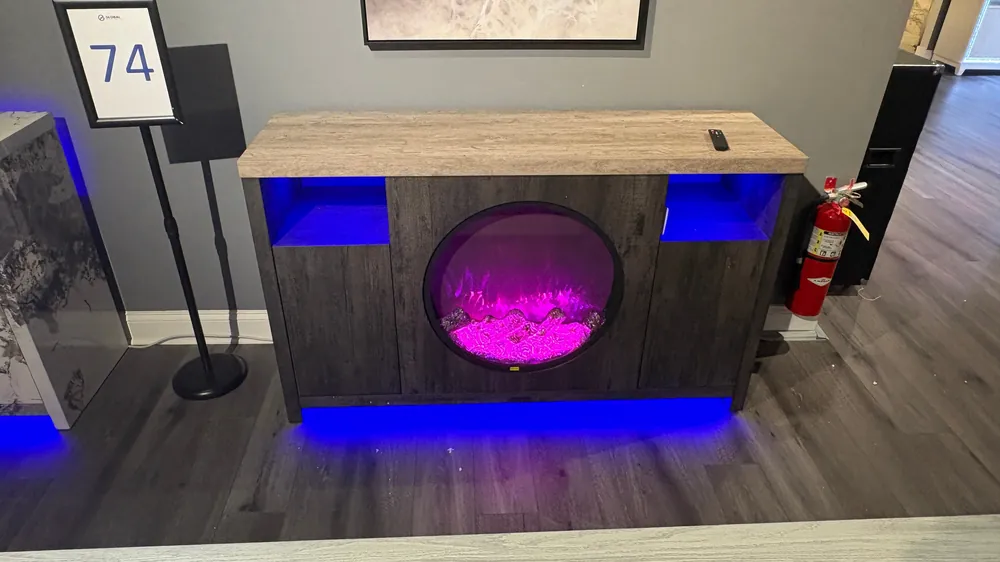 ALORA MARBLE 70" ENTERTAINMENT UNIT WITH SPEAKERS AND LED - Global Furniture USA