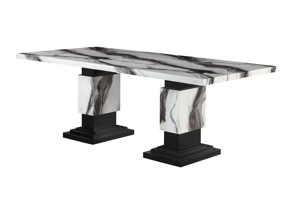 D12DT WHITE/BLACK - Global Furniture USA