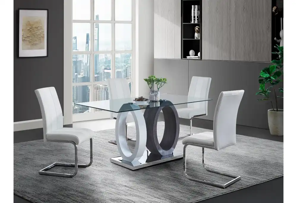 D1628DT + 6 D915DC WHITE - Global Furniture USA