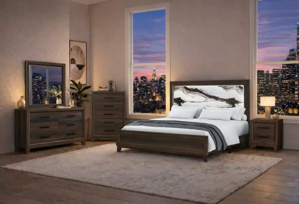 HARMONY BROWN TWIN BED GROUP - Global Furniture USA