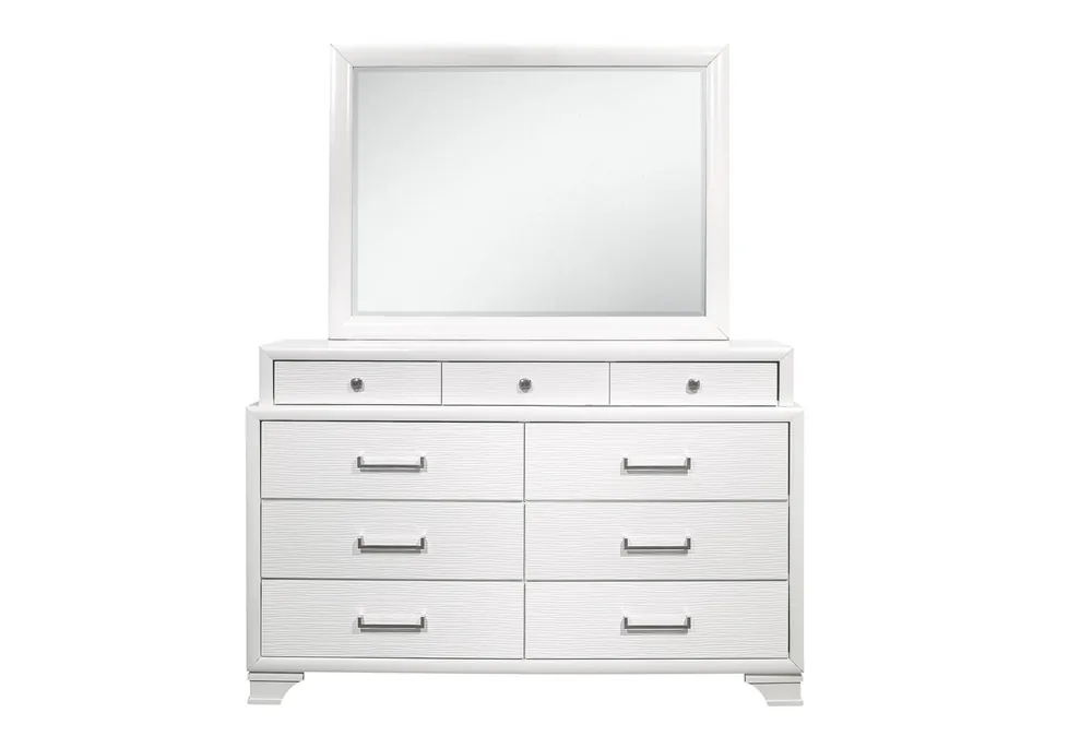 Jordyn White Mirror - Global Furniture USA